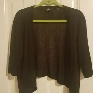 Black linen mix shrug